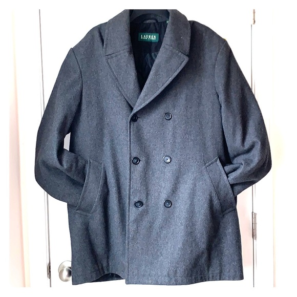 ralph lauren men's double breasted pea coat